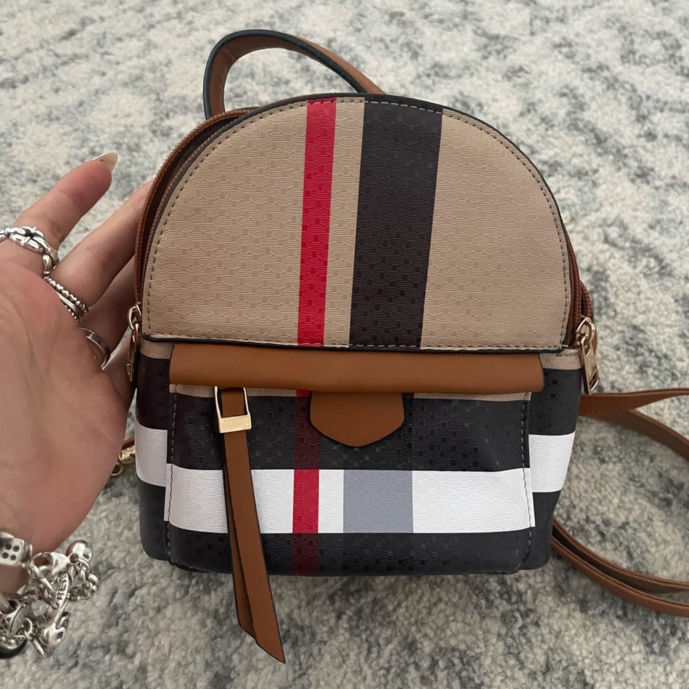 Mini Plaid/Checkered Backpack